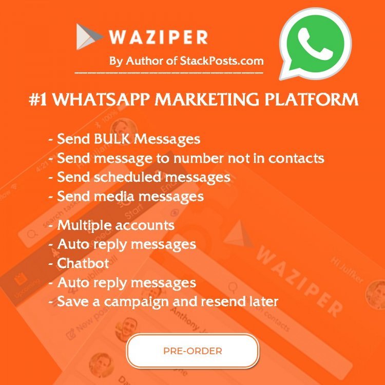 WhatsApp Bulk Massage Sender Waziper 3.0